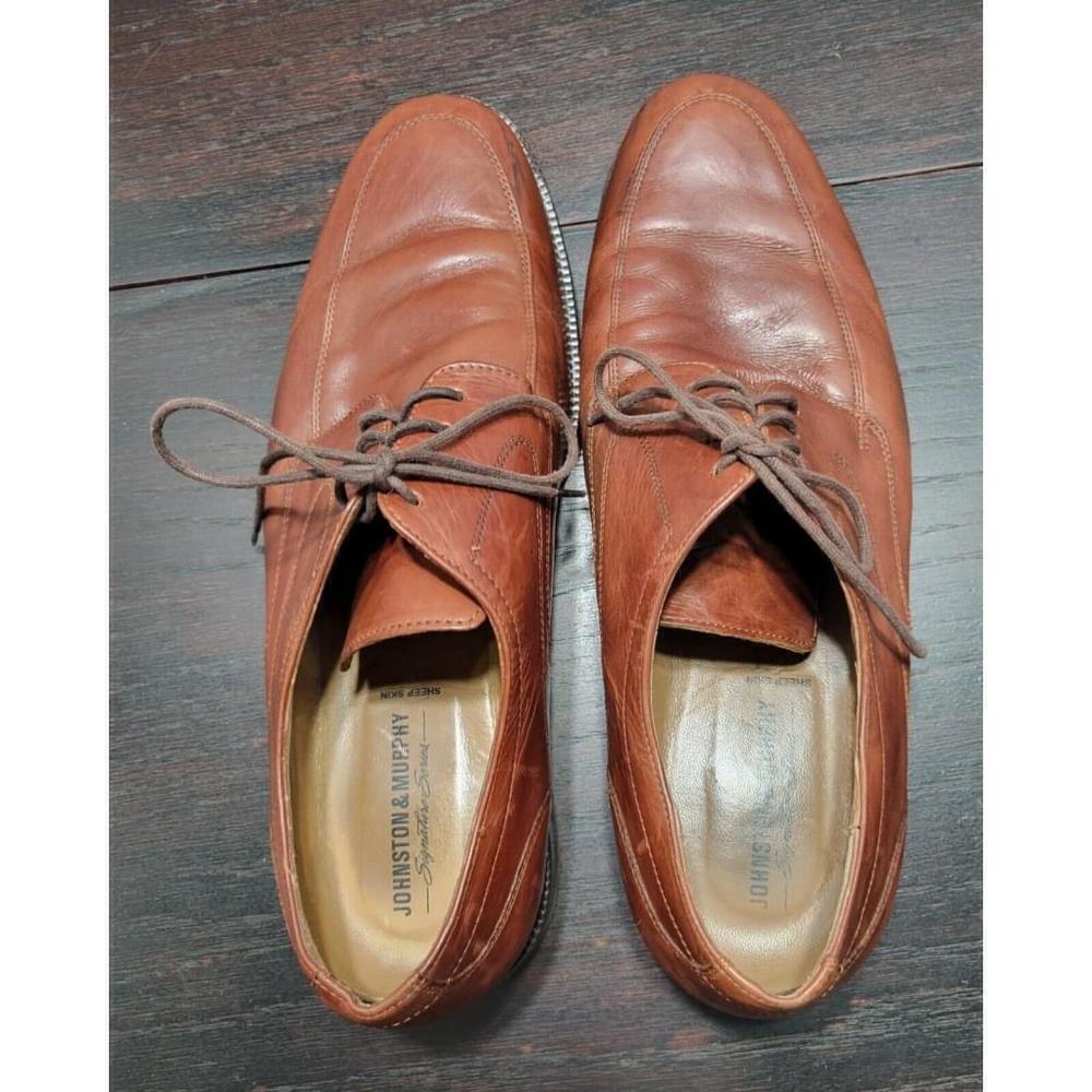 Johnston & Murphy Shoes Mens 10 Loafers, Oxford Sheepskin Lace Up